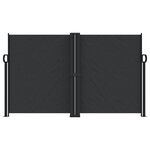 vidaXL Auvent latéral rétractable noir 140x600 cm