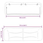vidaXL Coussin de tête de lit gris 160 cm similicuir