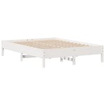 vidaXL Cadre de lit sans matelas blanc 160x200 cm bois de pin massif