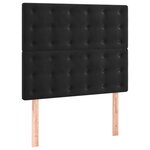 vidaXL Sommier à lattes de lit et matelas Noir 80x200 cm Velours