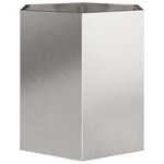 vidaXL Jardinières 2 Pièces hexagone 46x40x45 cm acier inoxydable