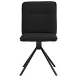 vidaXL Chaises à manger lot de 2 noir tissu