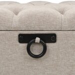 vidaXL Banc de rangement avec dossier 110 cm Crème Tissu