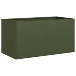 vidaXL Jardinière vert olive 80x40x40 cm acier laminé à froid