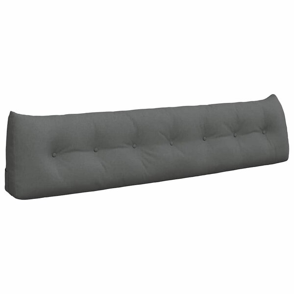 vidaXL Coussin de Dos Gris foncé 200 x 24 x 50 cm tissu