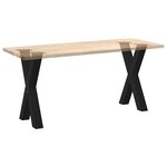 vidaXL Pieds de table à manger en forme de X  2 pièces  noir  50 x (72-73) cm  acier
