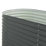 vidaXL Lit surélevé de jardin 160x80x81 cm Acier galvanisé Gris