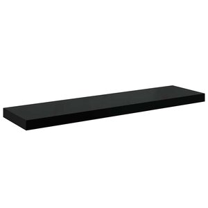 vidaXL Étagère murale flottante Noir brillant 90x23 5x3 8 cm MDF