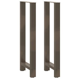 vidaXL Pieds de table de bar en acier naturel 2 pièces 40 x (110-111) cm Acier