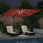 vidaXL Parasol Terre cuite 286 x 284 x 270 cm Aluminium et polyester