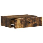 vidaXL Table d'appoint murale Chêne fumé 59 x 34 5 x 17 cm