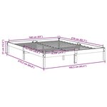 vidaXL Cadre de lit extra long sans matelas 160x210 cm bois massif pin