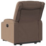 vidaXL Fauteuil inclinable électrique marron tissu