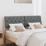 vidaXL Tête de lit capitonnée Gris foncé 120 cm Pin massif