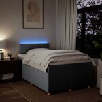 vidaXL Sommier à lattes de lit avec matelas Gris clair 120x200cm Tissu