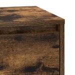 vidaXL Table de chevet avec LED Chêne fumé 39x34 5x65 cm Bois d'ingénierie