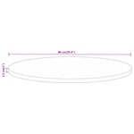 vidaXL Dessus de table Ø 90x2 5 cm rond bois massif de manguier brut