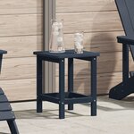 vidaXL Table d'appoint Adirondack Bleu marine 38x38x46 cm HDPE