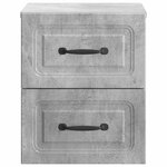 vidaXL Cabinet de chevet mural Gris béton 34 5 x 33 x 40 cm