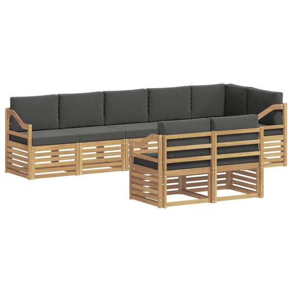 vidaXL Ensemble de canapés d'extérieur 8 pc Blanc et anthracite