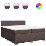 vidaXL Sommier à lattes de lit avec matelas Marron foncé 200x200 cm