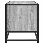 vidaXL Meuble TV sonoma gris 100x34 5x40 cm bois d'ingénierie et métal