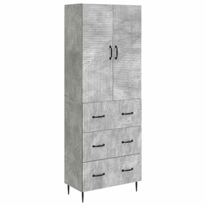 vidaXL Ensemble de Meubles 2 Pièces Gris béton 66 x 34 5 x 90 cm