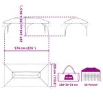 vidaXL Tente de fête pop-up 575 x 288 x 245 cm Orange Tissu Oxford