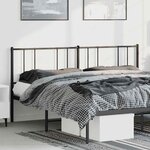vidaXL Tête de lit métal noir 180 cm