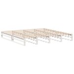 vidaXL Cadre de lit sans matelas blanc 200x200 cm bois massif de pin