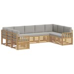 vidaXL Ensemble de canapés d'extérieur 7 pc Blanc et gris clair