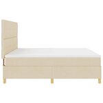 vidaXL Lit à ressorts avec matelas Crème 200 x 200 cm tissu