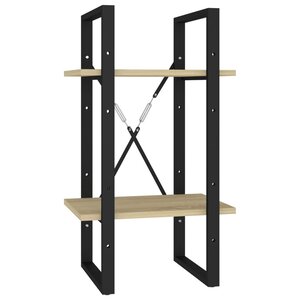 vidaXL Bibliothèque à 2 niveaux chêne sonoma bois d'ingénierie