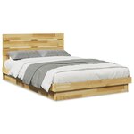 vidaXL Cadre de lit avec tête de lit sans matelas 120x190 cm