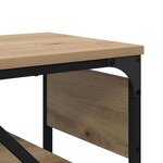 vidaXL TableConsole Chêne artisanal 75x30x75cm Bois d'ingénierie