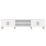 vidaXL Meuble TV blanc 180x31 5x40 cm bois d'ingénierie