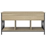 vidaXL Table basse chêne sonoma 100x55x50cm bois d'ingénierie et métal