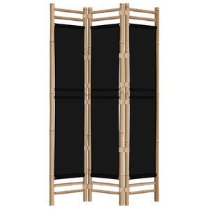 vidaXL Cloison de séparation pliante 3 panneaux 120 cm Bambou et Toile