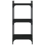 vidaXL Bibliothèque à 3 niveaux noir 40x30x86 cm bois d'ingénierie