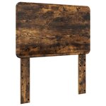 vidaXL Cadre de lit avec tête de lit Chêne fumé 90 x 190 cm Pin massif