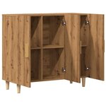 vidaXL Buffet chêne artisanal 90x34x80 cm bois d'ingénierie