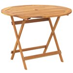 vidaXL Ensemble à manger de jardin 5 Pièces beige tissu et bois massif