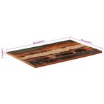 vidaXL Dessus de table rectangulaire 60x90 cm 25-27 mm Bois récupéré
