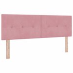vidaXL Lit à ressorts avec tête de lit Rose 140 x 190 cm Velours