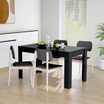vidaXL Table à manger Noir 140x74 5x76 cm Bois d'ingénierie