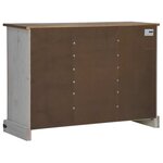 vidaXL Buffet HALDEN 2 portes coulissantes blanc 112x40x80 cm