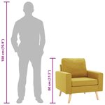 vidaXL Fauteuil jaune tissu