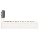 vidaXL Cadre de lit avec tête de lit rembourrée Gris clair 90 x 200 cm