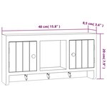 vidaXL Armoire à clés Blanc 40x8 5x20 cm Bois d'ingénierie et acier