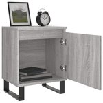 vidaXL Tables de chevet 2 Pièces sonoma gris 40x30x50cm bois d'ingénierie